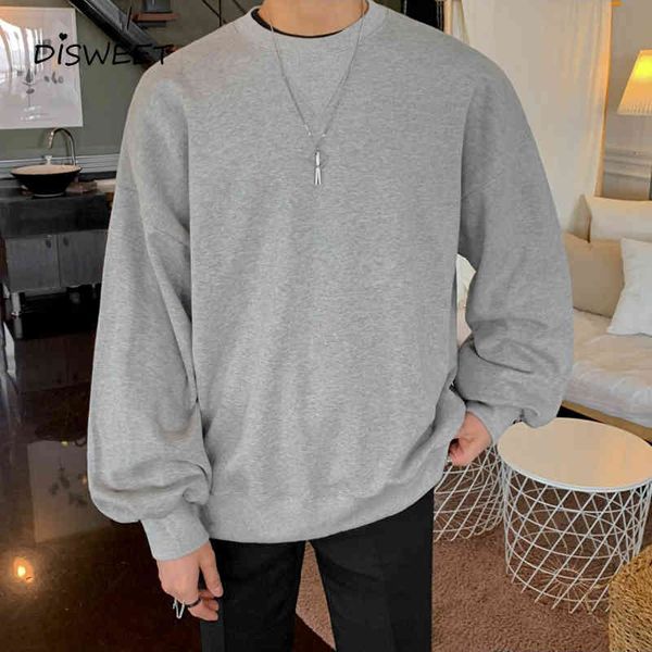 

sweatshirts solid lapel long sleeve korean version of loose autumn hoodie male, Black