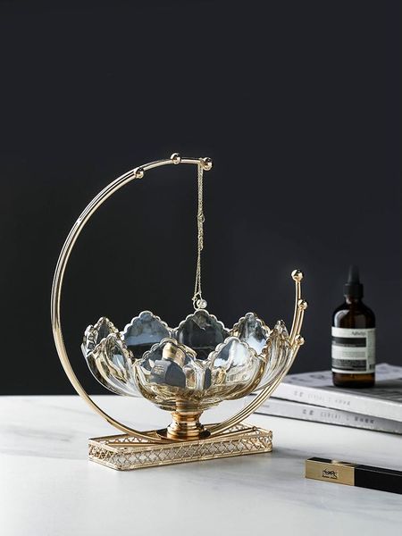 

dishes & plates creative light luxury american glass fruit tray home living room coffee table snack plate deskdecoration storage bowl