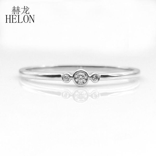 

cluster rings helon sterling silver 925 round cut genuine graded cubic zirconia wedding ring band for women trendy fine jewelry gift, Golden;silver