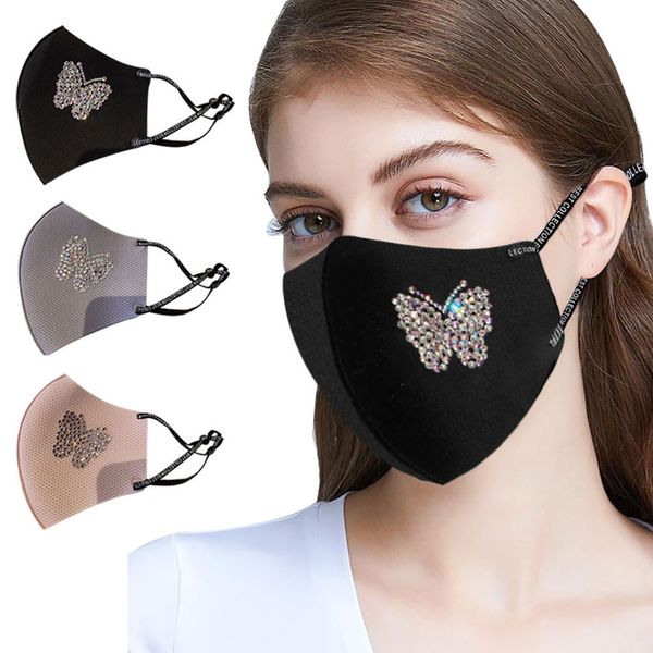 

mask butterfly designer bling mask women fashion breathable face cap reuse mouth maske bandage maseczka maseczki mascsrillas
