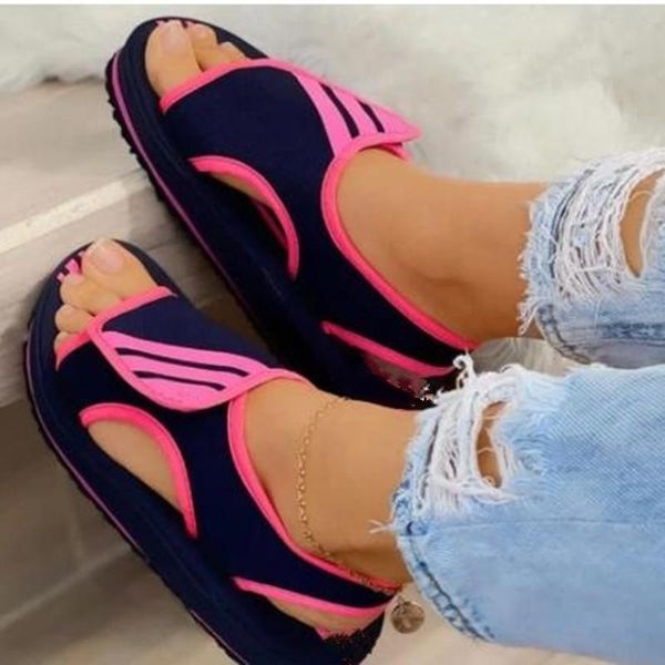 

sandals summer for women ladies women's high boots woman shoes medium heel flip flop woman's slippers mesh, Black