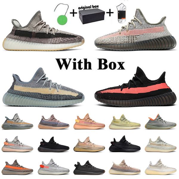 

kanye authentic running shoes for men women cinder ash stone pearl blue israfil tail light black white reflective mens womens sports sneaker