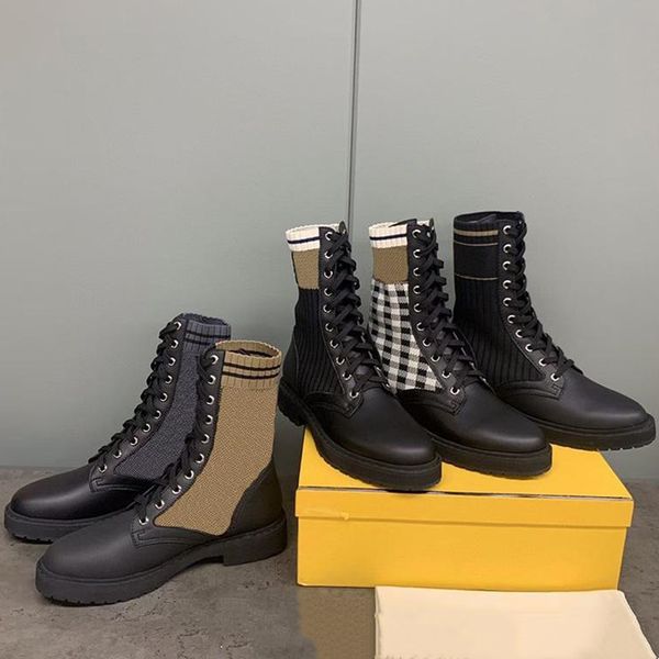 

fashion designer shoes rockoko women's ankle martin boots leather bicycle boots elastic fabric embedded short riding boots