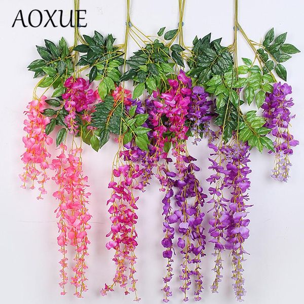 

ceiling wedding decoration plastic flower strip simulation bean string color printing seven long wisteria flowers decorative & wreaths