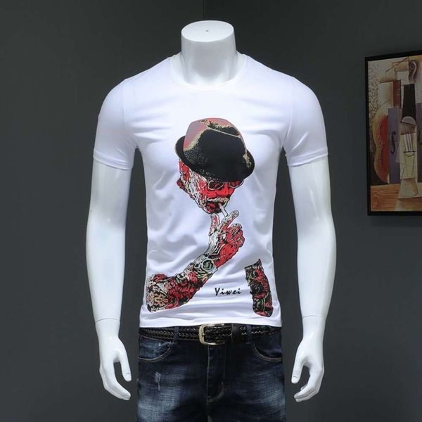 

summer polo shirt 2021 short half sve men's round ne t-shirt youth mixed batch, White;black