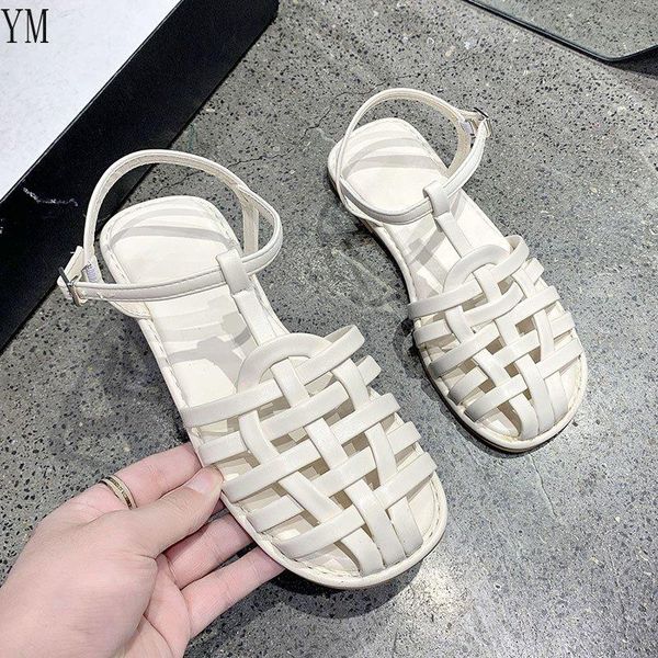 

sandals hollow out woman shoes braided rope with traditional casual style simple creativity women summer fashion, Black