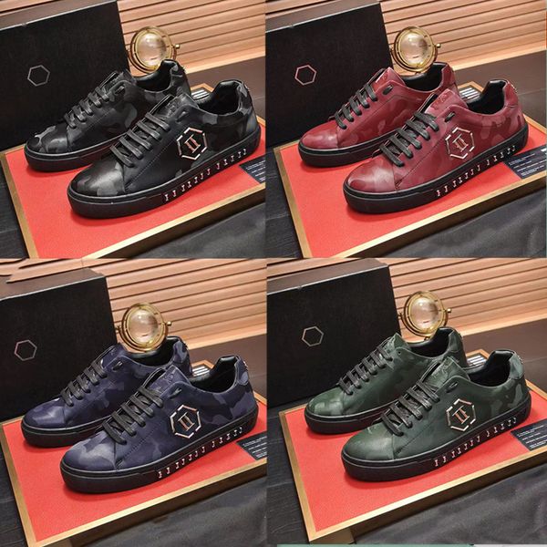 

mens metal buckle low-shoes fashion metal designer shoess runner trainers genuine leather lace-up genuine leather, Black