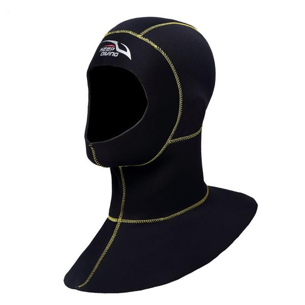 

3mm neoprene scuba hood with shoulder snorkeling equipment hat cap winter swim warm wetsuit spearfishing swimming caps