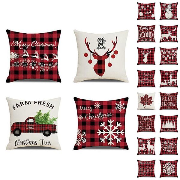 

cushion/decorative pillow christmas cushion cover 45*45 pillowcase sofa cushions cases cotton linen covers home decor