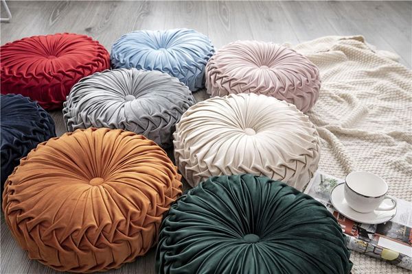 

cushion/decorative pillow drop round chair cushion pumpkin seat pad for home car office floor filling pp cotton back