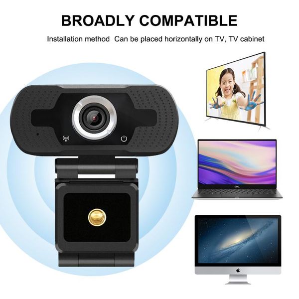

webcams computer webcam hd 1080p usb connection pc camera with microphone for online working teaching live broadcast