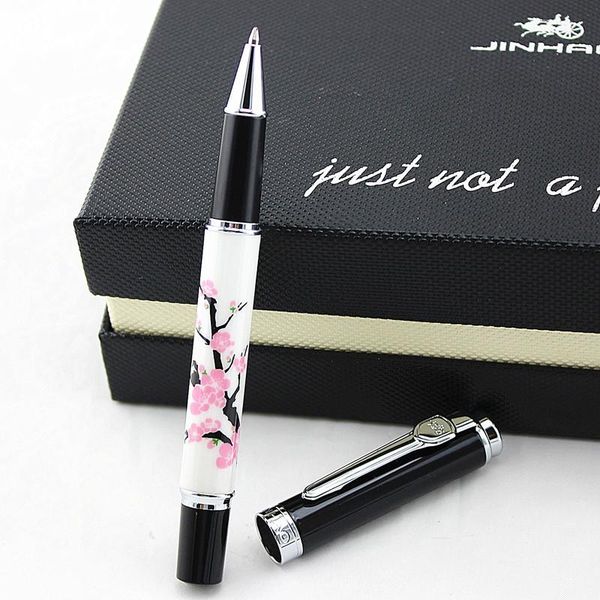 

gel pens jinhao 8802 metal and white porcelain luxury medium roller ball pen