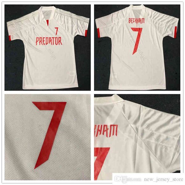 

predator 7 beckham soccer jersey memorial limited edition retro david beckham white football shirts s-xl 03 consortium commemorate version u, Black;yellow