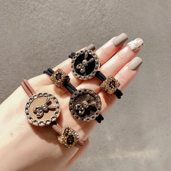

hair accessories women fashion female leopard rhinestone rope