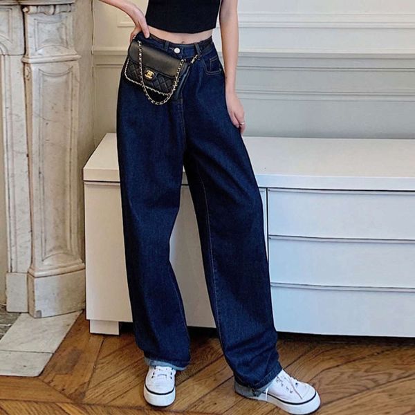 

blue summer loose pants wide leg casual