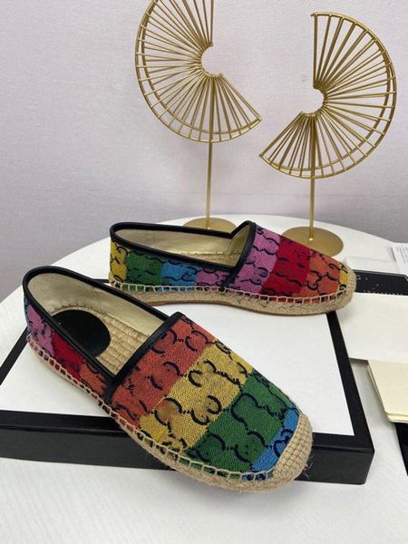 

designer casual shoes fashion leather flat street rainbow fisherman shoes, Black