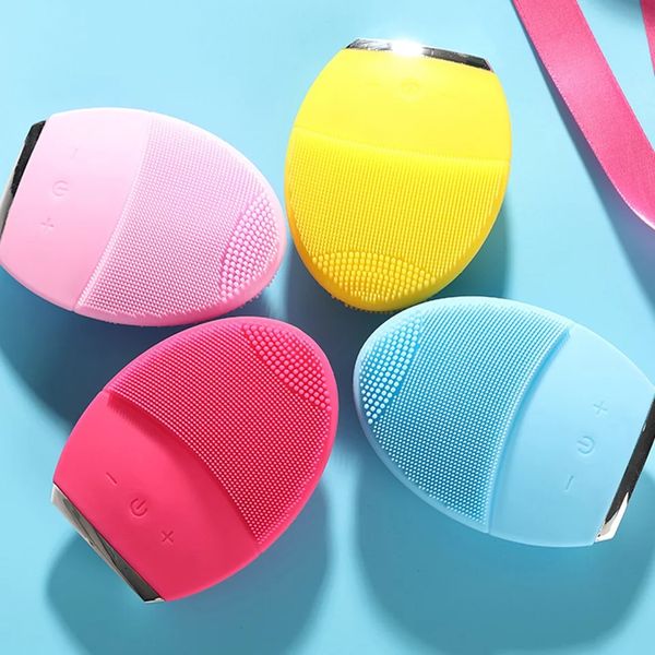 

skin care tools electric face scrubbers mini vibrator massager facial cleansing brush sonic face silicone clean beauty foreoing machine