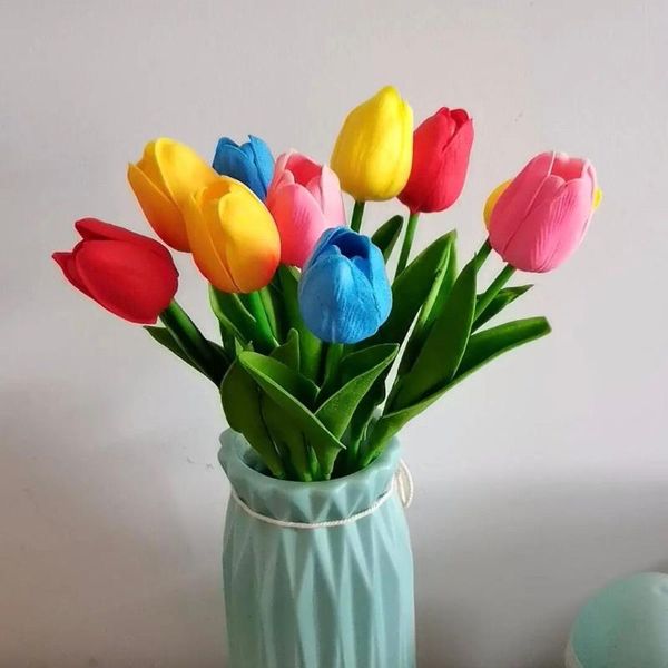 

decorative flowers & wreaths nordic style tulip simulation flower high-end artificial mini home furnishings arrangement ornaments