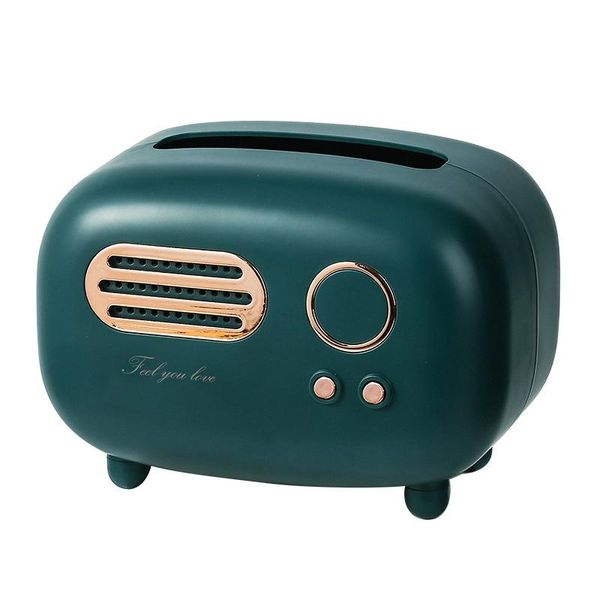 

storage drawers retro radio model tissue box deskpaper holder vintage dispenser napkin christmas decoration
