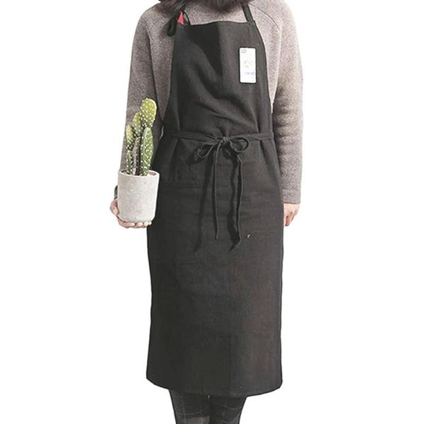 Фартуки практический регулируемый ремешок с карманным комфортабельным защитным многофункциональным мужчинам женская машина моющийся белье кухонный фартук