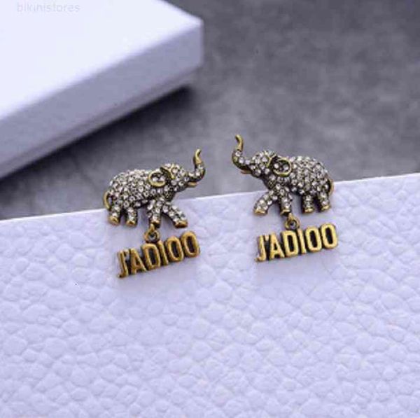 

earrings fashion luxury designer jewelry d jia di xiao xiang full diamond crystal temperament versatile personality, Golden