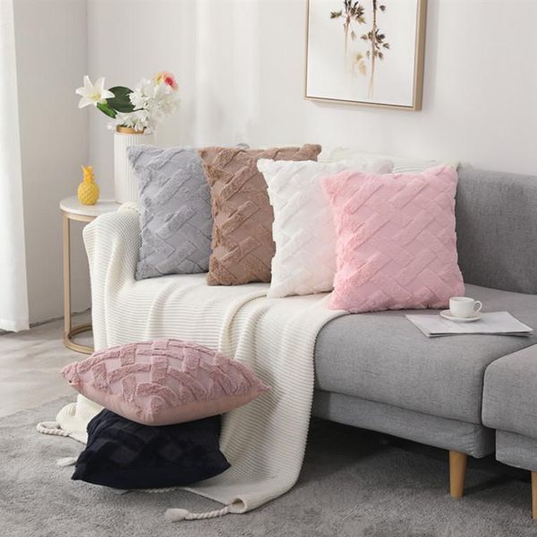 

patchwork plush pillow and case inner soft throw velvet decoration for home living cover bed room sofa