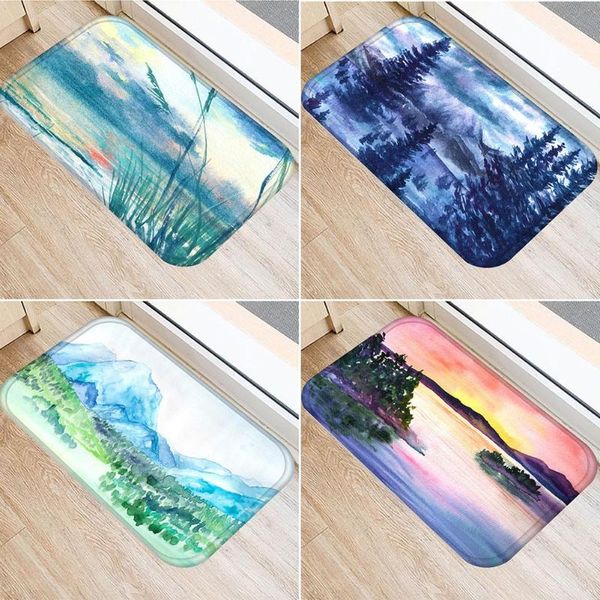 

cushion/decorative pillow pretty landscape kitchen non-slip door floor cleaning mat pad cushion carpet home decor