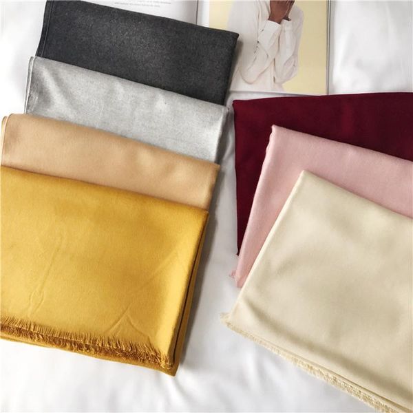 

scarves &dolphin women solid color cashmere lady winter thick warm burr scarf turmeric female shawl black pashmina tippet, Blue;gray