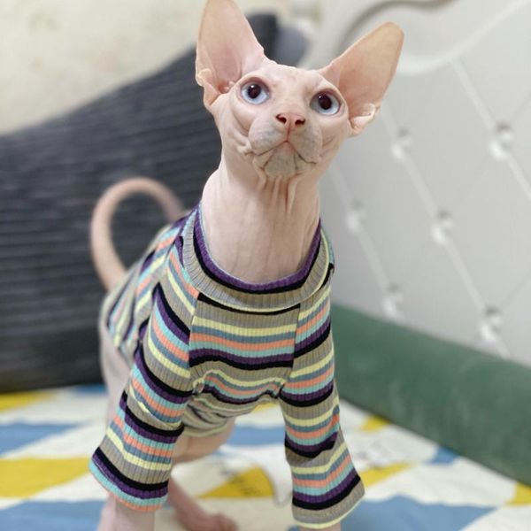 

cat costumes sphynx clothes cotton breathable hairless for apparel cornish rex, devon peterbald,knnis,abbey