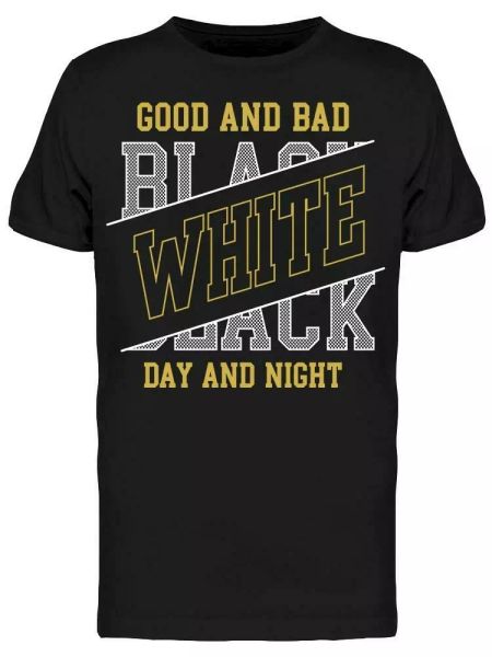 

Good And Bad Lettering Design Tee Men's -Image by Shutterstock, White;black