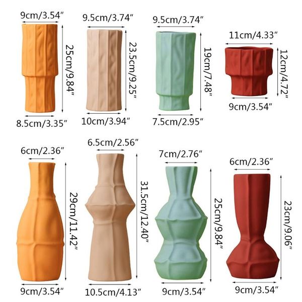 

vases l9be ceramic modern vase for home decor, handmade geometric decorative mant