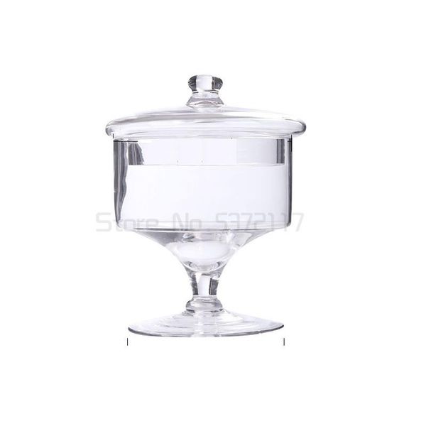 

storage bottles & jars european style tall candy jar transparent glass cake cover wedding dessert table kitchen container decoration ornamen