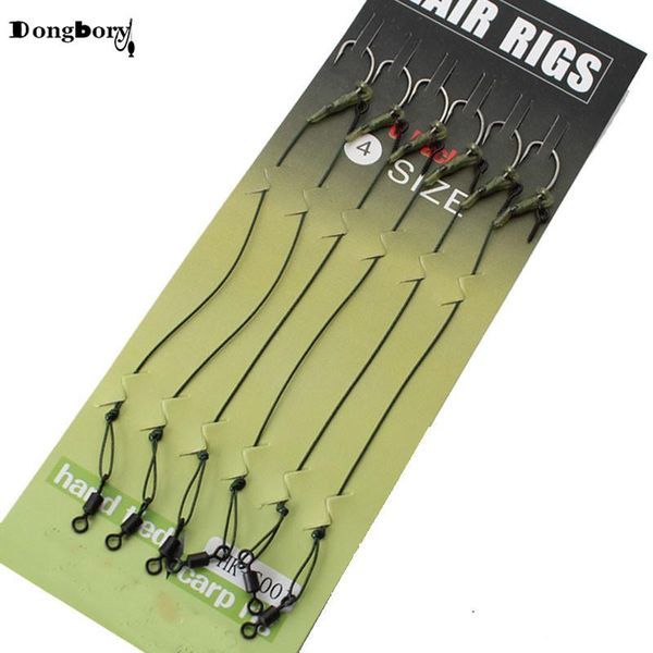 

fishing hooks 6pcs ready tied carp hair rigs combi chod rig barbed hook size made link up coarse