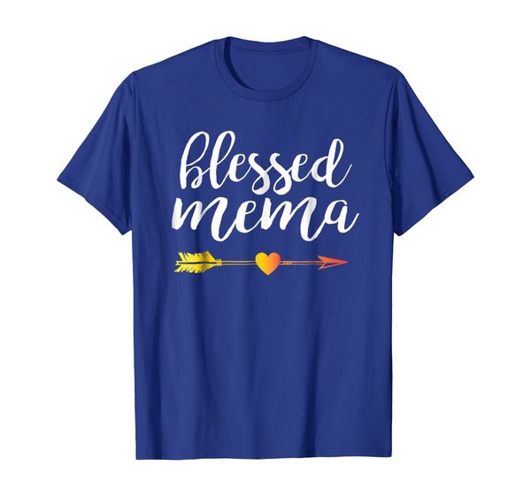 

blessed mema shirt cute gold arrow, White;black