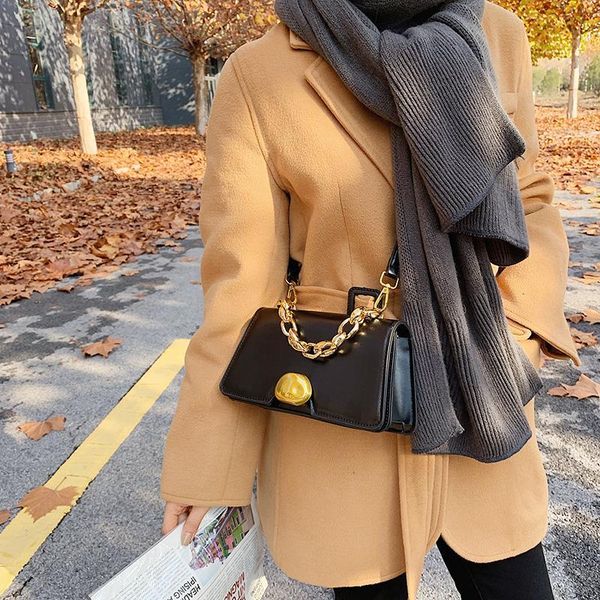 

fashion women 2021 new texture chain small square bag high-end sense of all-match single shoulder messenger