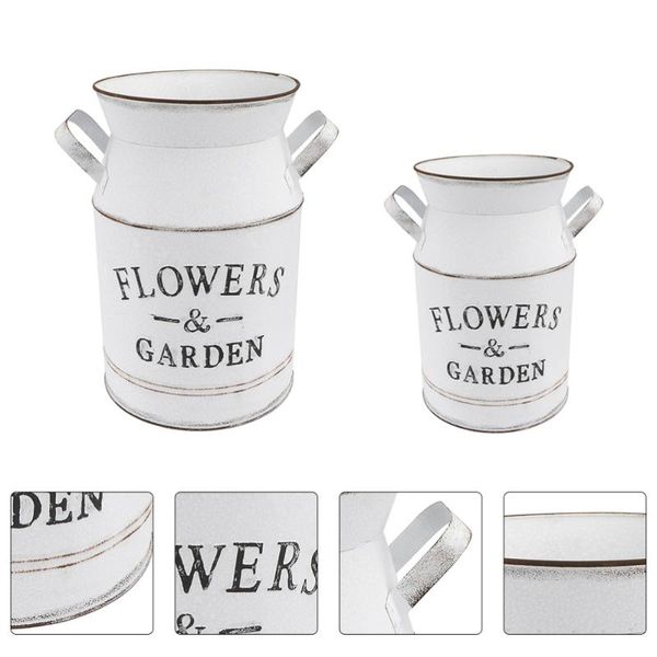

vases 2pcs vintage flower bucket useful arrangement pot for home decor