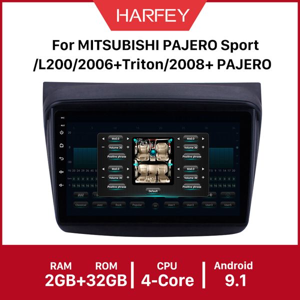 

9inch android car dvd gps radio player for mitsubishi pajero sport/l200/2006+triton/2008+ pajero 2010 multimedia 2din