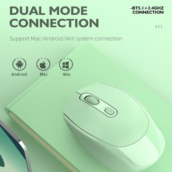 

mice seenda 2.4g wireless mouse bluetooth rechargeable computer silent mause ergonomic gaming for lappc