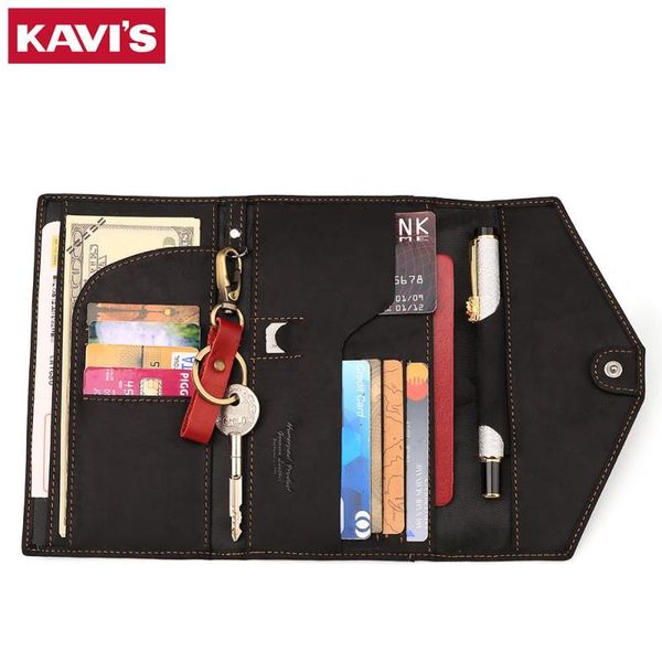 

fashion cow leather men card holder wallets large capacity money bags crazy horse male multifunction walet purse, Red;black