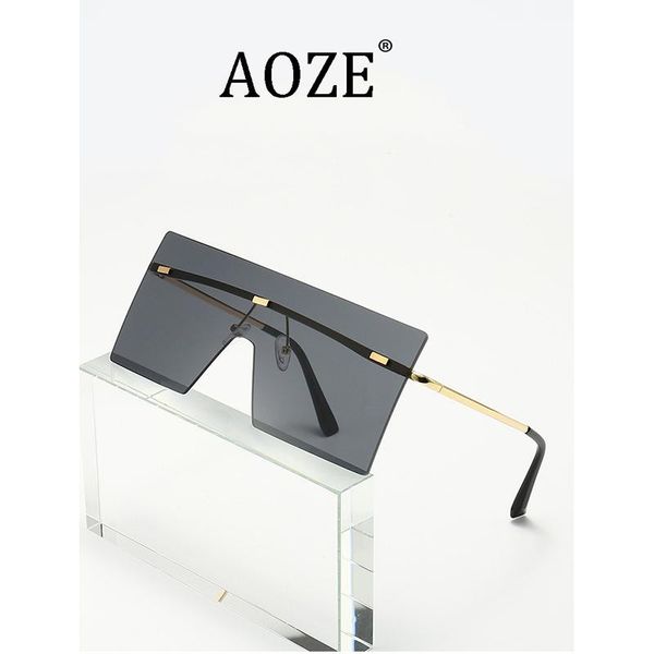 

sunglasses frameless jumpsuits europe and the united states four square large-framed fashion ocean-colored 2891, White;black