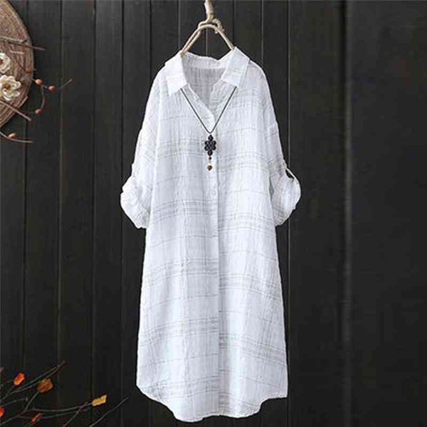 

summer plus size blouse women long sleeve vintage linen blouse kimono solid tunique femme grande taille drop c, White