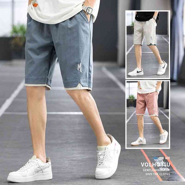 

shorts men's 2020 new summer wear casual loose tide brand trendy beach sports thin 5-point pants, White;black