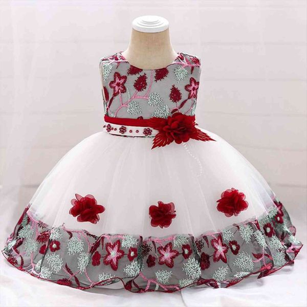 

cute baby infant girls girl dress 1st birthday party toddler kids clothes vestidos baptism christmas gown, Red;yellow