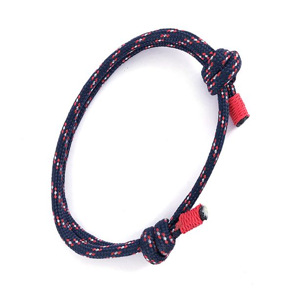 Pulseira de corda simples ajustável para homens mulheres nó guarda-chuva corda braceletes originais trança náutica jóias caras