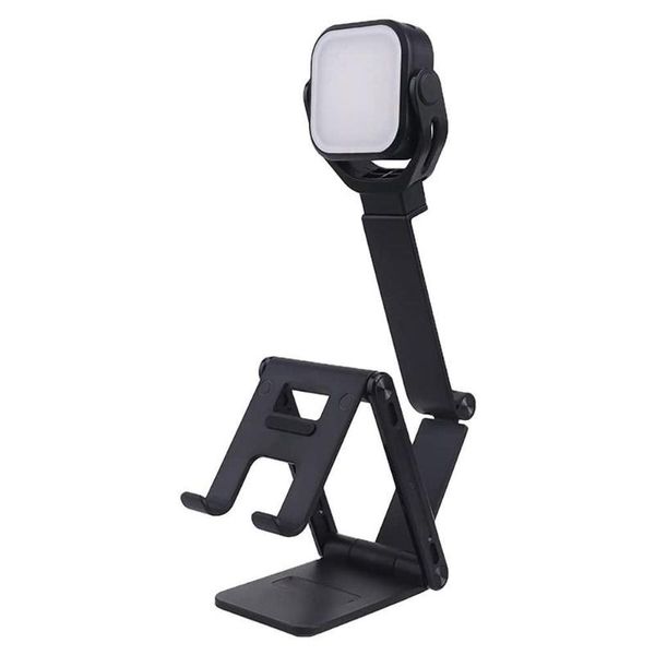 

cell phone mounts & holders foldable holder stand with fill light mobile tablet support for live broadcast