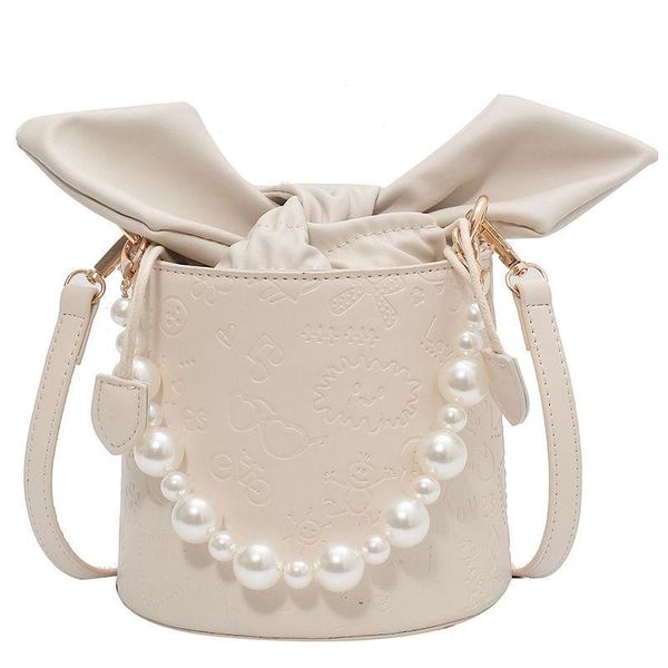 

evening bags ears women shoulder summer pu leather round bucket lady crossbody bag girl totes