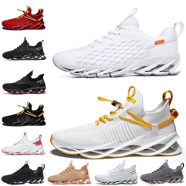 

non-brand men women running shoes blade slip on triple black white all red gray orange terracotta warriors mens trainer outdoor sports sneak
