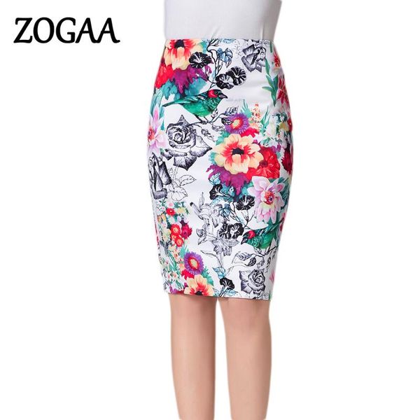 

women floral wrap hip skirt fashion high-waisted printing skirts casual high waist size s-2xl knee-length, Black