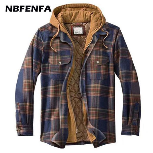 

winter ets plaid coat male warm parkas hooded windbreaker outwear overall men clothing casual loose sport et lx077, Black;brown