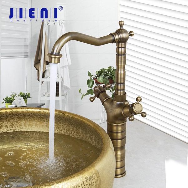 

bathroom sink faucets jieni solid brass antique swivel black orb kitchen deck mount dual handles mixer faucet counterwater tap